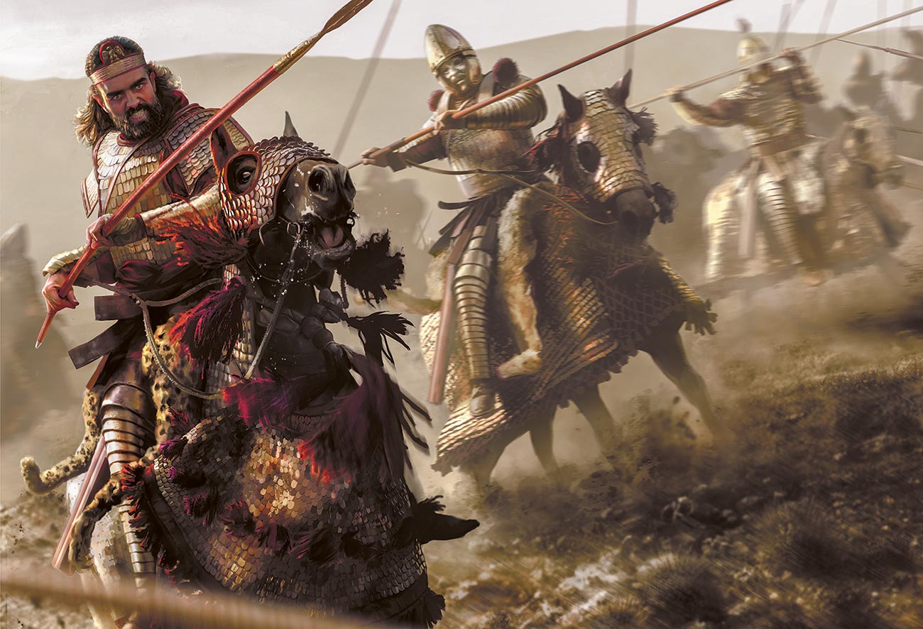 © Mariusz Kozik | Cataphracts | „Total War: Attila” - ilustracja marketingowa. | 2014 