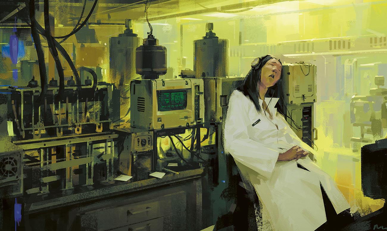© Michał Lisowski | Sleep | „Po prostu śpiąca dziewczyna w laboratorium... zupełnie nic poza tym. Można w tym upatrywać rozważań na temat tego, jak ciężka potrafi być praca... :D”. | 2016 
