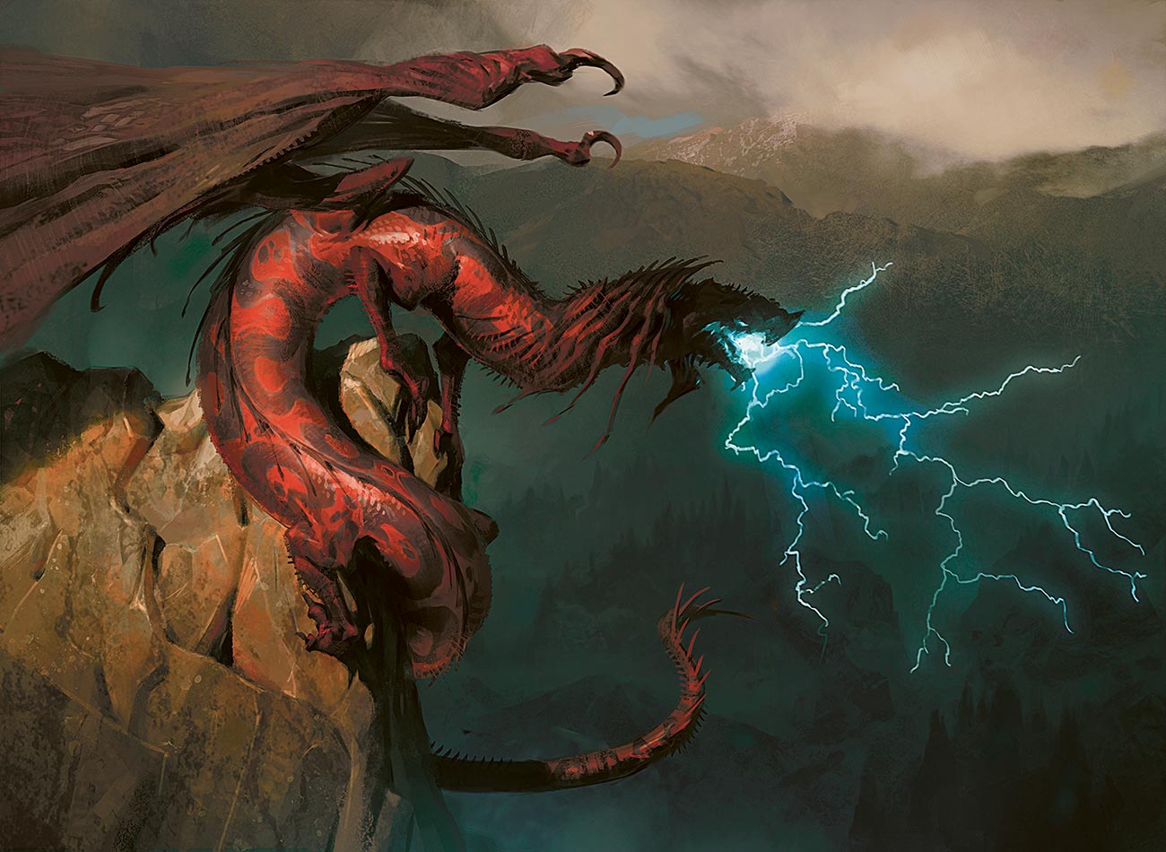 © Sławomir Maniak / Wizards of the Coast | Stormbreath Dragon | „Prosta kompozycja z jednym silnym akcentem zawsze się sprawdza”. | 2013 
